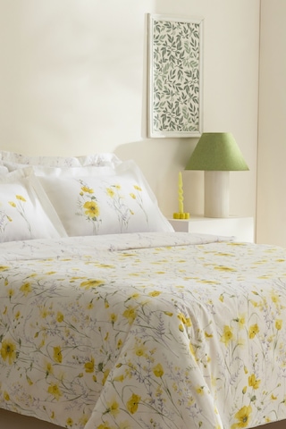 Karaca Home Rosella %100 Pamuk Tek Kişilik Nevresim Takımı Sarı Sarı