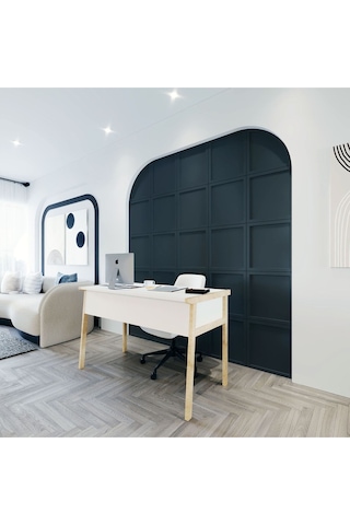 Zenith Çalışma Masası 120cm Beyaz Meşe