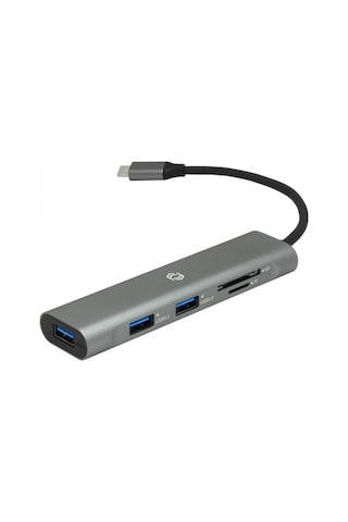 FRISBY FA-7710TC TYPE-C 3-PORT USB 3.0 ÇOKLA ICI+HAFIZA KARTI