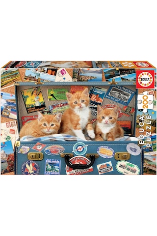 Educa 200 Parça Gezgin Yavru Kediler Puzzle 1 Adet