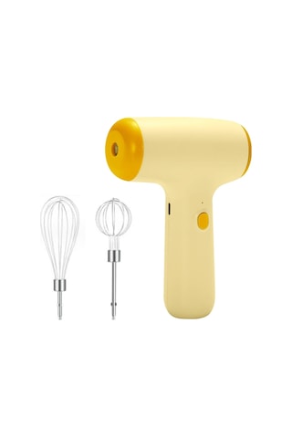 Sones Kablosuz Mini Elde Taşınabilir Çok Fonksiyonlu Elektrikli Karıştırma Mikseri, Renk: Çift Çubuk Bej Diğer