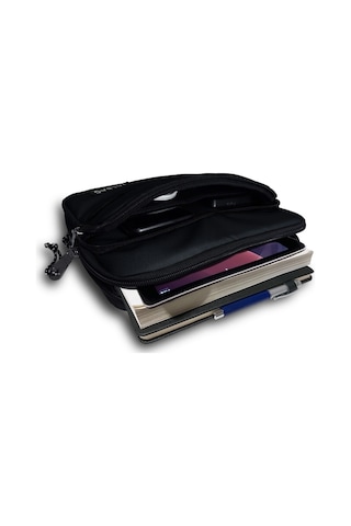 Jacbag Siyah Üç Bölmeli Tablet Ve Telefon Çantası/kılıfı - Kadın/erkek Tablet Kılıfı