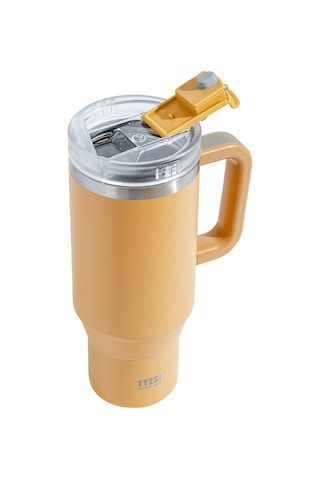 Tyeso Qq Termos Sızdırmaz Pipetli Çift Duvarlı Vakumlu 900ml Sarı
