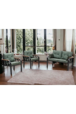 Tu Tienda Nergiz 2 1 1 Bahçe Balkon Mobilyası,yeşil Yeşil