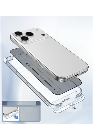 İphone 17 Uyumlu Raptic Air Glass 2.5d Ekran Koruyucu 2 Adet + Kolay Uygulama Aparatlı Şeffaf