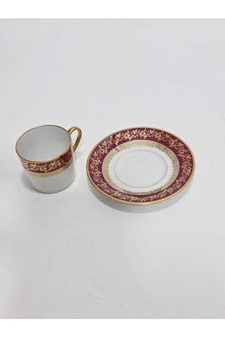 Objets D'art Çiçek Desenli Kahve Fincan Takımı Çok Renkli