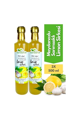 Sarımsaklı Maydonozlu Limon Sirkesi 500 Ml 2'li Paket - Organik Doğal Fermantasyon