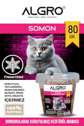 Freeze Dried Kedi Ödül Maması - Somon Kova Ambalaj 80 Gr