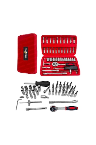 46 Parça Mini Lokma Takımı Otomatik Cırcırlı 1/4