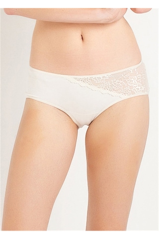 Magic Form 467 Pamuklu Dantelli Normal Külot - Çinko Kahve