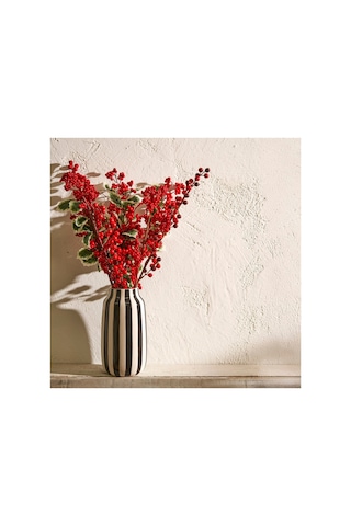 Bella Maison Rise Stoneware Vazo Siyah-beyaz 14x14x26 Cm Siyah-beyaz