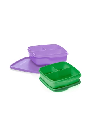 Tupperware Bölmeli Beslenme Kutusu 550 Ml 2 Li Set Renkli Tupperware Bölmeli Beslenme Kutusu 550 Ml 2 Li Set Renkli