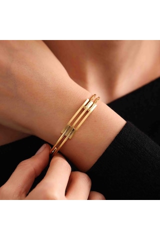 Sembolgold Kaburga Bilezik Üç Sıra