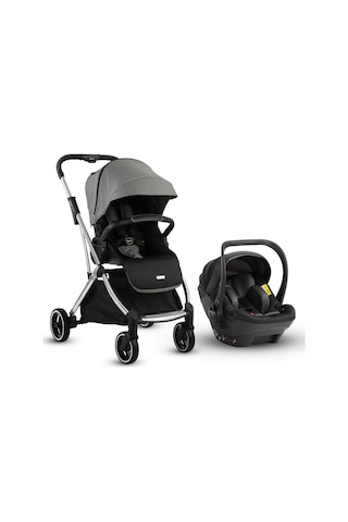 Kraft Kenya İ-size Travel Sistem Bebek Arabası - Siyah Gri