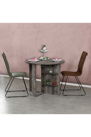 Pasifichome Middle Açılır Kapanır Mutfak Masası Çam / Yuvarlak Yemek Masası