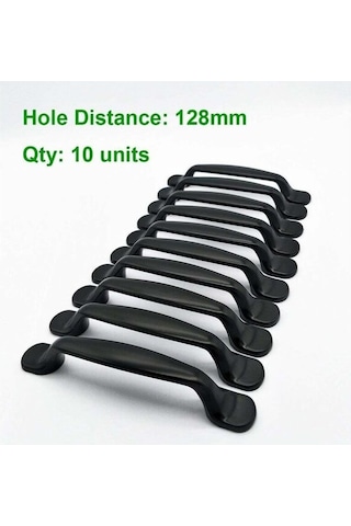 10x Mutfak Dolabı Kapı Dolap Kulpları Çekmece Yatak Odası Mobilyası Ortadan Çekmeceler 96mm, Alüminyum, Vidalarla