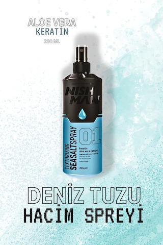 Deniz Tuzu Saç Spreyi 200 Ml X 3 Adet/ + 400 Ml Tuzsuz Şampuan Hediye