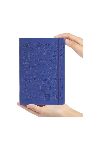 Deri Ajanda Günlük Not Defteri Notebook Lacivert Lacivert