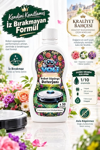 Sihirli Pudra Kokusu Ve Kraliyet Bahçesi Çiçek Kokulu 2'li Avantaj Paket Robot Süpürge Deterjanı 2x500 Ml 2'li Set