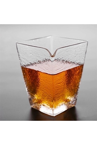 Novahub Isıya Dayanıklı Cam Çay Demlik, Basit Kare Chahai, Yaratıcı Kalınlaşmış Adil Fincan, Şeffaf Ofis Çay Fincanı, Sürahi Teaware, Şeffaf Cam