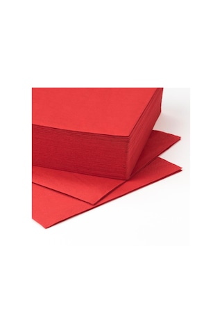 Ikea Fantastisk Peçete Kırmızı 50 Adet 40 x 40 CM