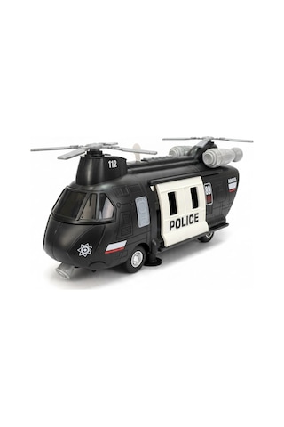 1:16 Ölçekli Işıklı Ve Sesli Oyuncak Polis Helikopteri Taşıyıcı Araç