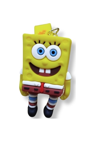 Sünger Bob Karepantolon Premium 3d Figürlü Bilek Kayışlı Anahtarlık - 1 Adet