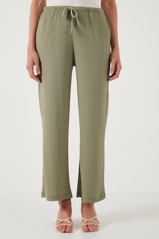 Lela Regular Fit Normal Bel Geniş Paça Bayan Pantolon 5866117 Olive