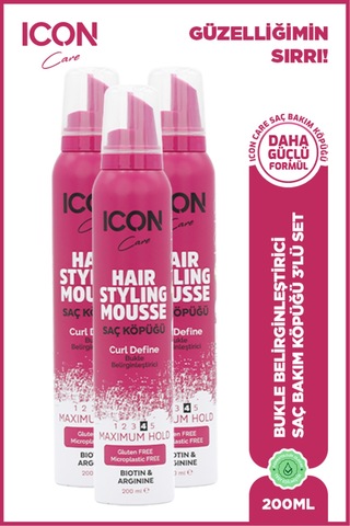 Saç Şekillendirici Köpük Curl Defıne 3'lü Set
