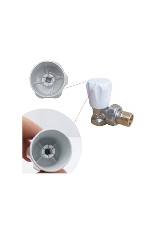 Geçmeli - 5 Ad. Radyatör Vanası Başlığı - Geçmeli Petek Vana Kapağı - Vidasız Petek Musluk Kafası