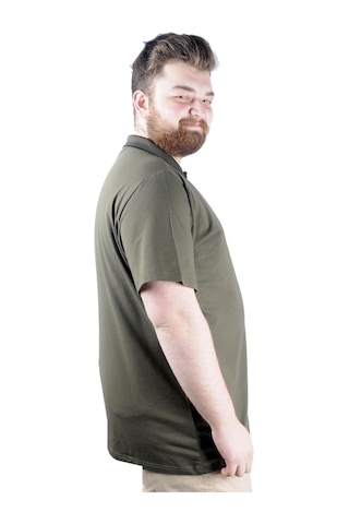 Mode Xl Büyük Beden T Shirt Polo Likralı Süprem Cepli 21558 Haki 001
