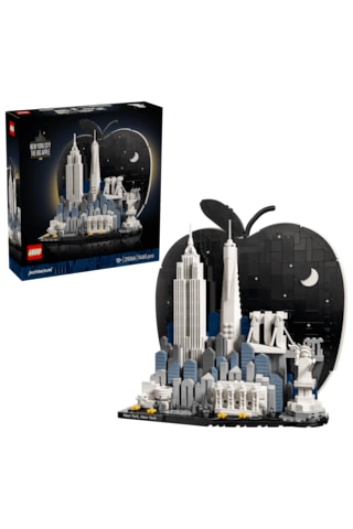 LEGO® Architecture New York City – Büyük Elma 21066 - Yetişkinler için Gizli Sürpriz İçeren Yaratıcı Model Yapım Seti (1465 Parça)