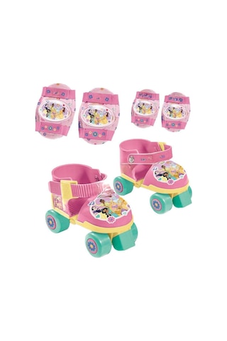 Prensesler Çantalı 4 Tekerlekli Ayarlanabilir Paten Seti Pembe