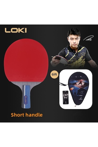 Lokı X2 1pcs Cs/short Handl Lokı X1/x2/x3 Ittf Ping Pong Sopası Profesyonel Raket Yüksek Esneklik Sünger Kauçuk Ping Pong Sopası Raket Çantası İle