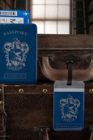 Cinereplicas Harry Potter Ravenclaw Pasaport Kılıfı Ve Valiz Etiketi Seti Kartlık Cüzdan Mavi