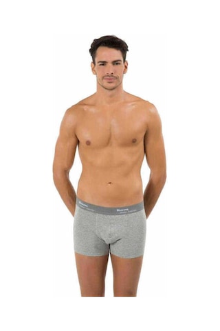 Kom Erkek Gri Boxer 2'li Gri