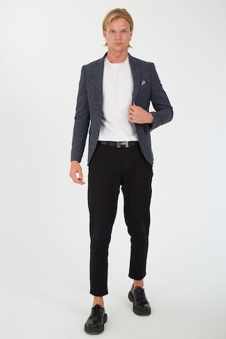 Sposo 5135 Dar Kalıp Kareli Koyu Gri Erkek Blazer Ceket Koyu Gri