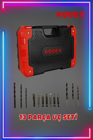 Rodex RDX3404 20 V 2.0 AH Çift Akülü Darbeli Matkap