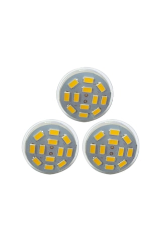 3x Gu4 Mr11 Led Spot 6w 12v 12 Smd 5730 Sıcak Beyaz - Kaiyi Diğer