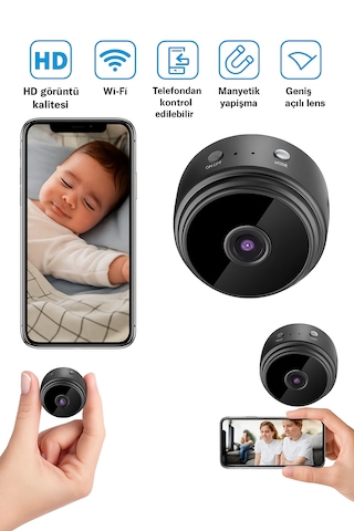 Kablosuz Bebek Kamerası Full Hd Telefonla Canlı İzleme & Wifi Bağlantı