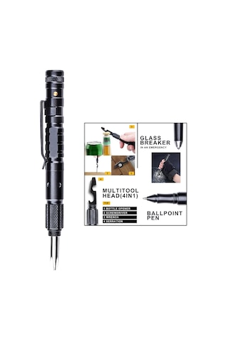 Dolıty Taktik Kalem El Kamp Yürüyüş Feneri Yedekler Penlight Siyah