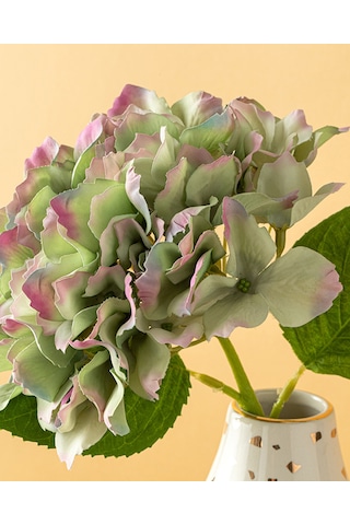 Hortensia Tek Dal Yapay Çiçek Yeşil