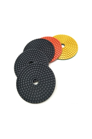 Singree 5'li Set Elmas Taşlama Ve Parlatma Pedleri - Mermer, Granit, Beton İçin 4 İnç Islak Zımpara