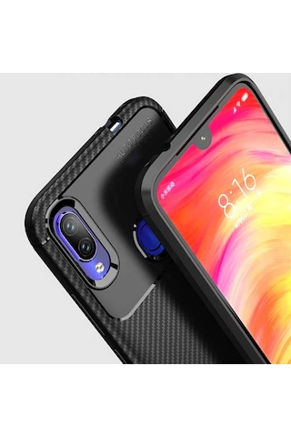Xiaomi Redmi Note 7 Kilif Karbon Silikon Case 389460930