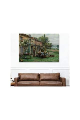 Es10 U01mrs seri Bahçede Kahve Keyfi 19, Yüzyıl Tablosu-6529 (70 x 100)