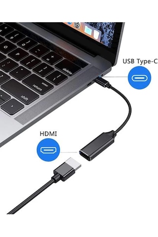 Type-c To Hdmı Dönüştürücü 4k 60hz Usb-c Hdmı Adaptör Apple Uyumlu MacBook , iPad , Samsung, Huawei