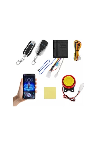 Motosiklet Alarmı, Motosiklet Hırsızlık Önleme Cihazı, Araç Hırsızlık Önleme Güvenlik Cihazı, Tek Anahtarla Çalıştırma, Motor Durdurma, Araç Arama, Çift Uzaktan Kumandalı Korna Alarmı