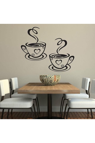 Mutfak Restoran Kafe Çay Duvarı Sticker İçin Çıkartma 31 18.7cm Çok Renkli