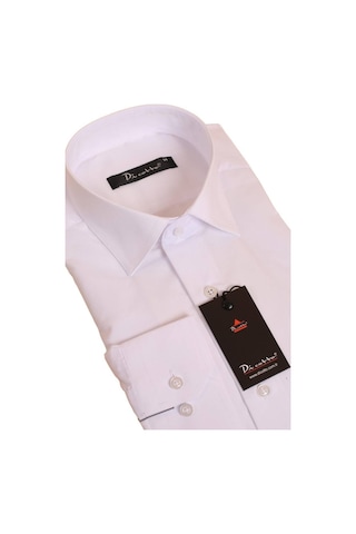 Dicotto Beyaz Rahat Kesim Cepli Uzun Kol Regular Fit Erkek Gömlek - 150-1 001