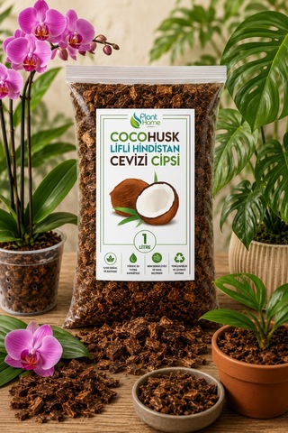 Planthome Powermix Cocohusk Orkide Bakımı Için Hindistan Cevizi Cipsi 1 Litre 1 LT